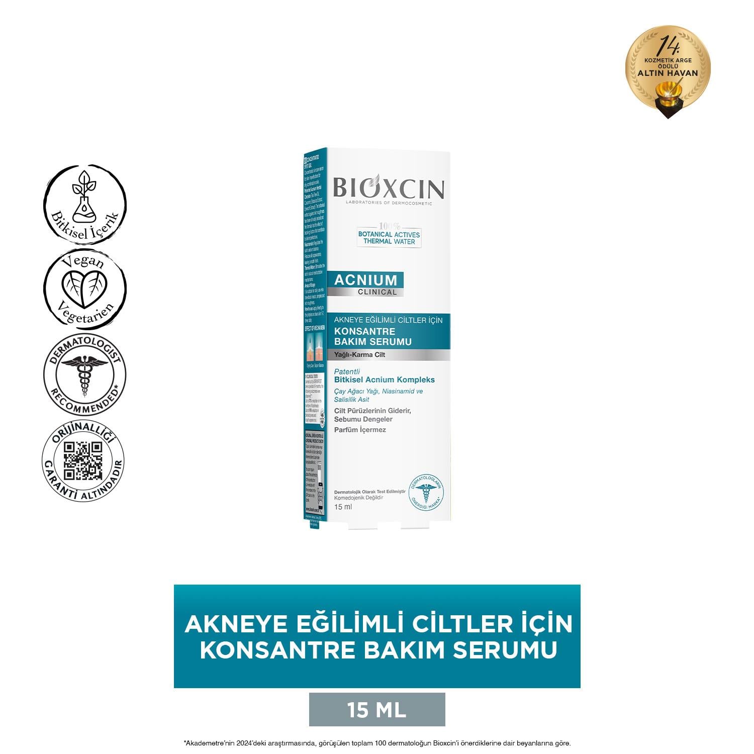 Bioxcin Acnium Konsantre Bakım Serumu 15 ml - Bioxcin