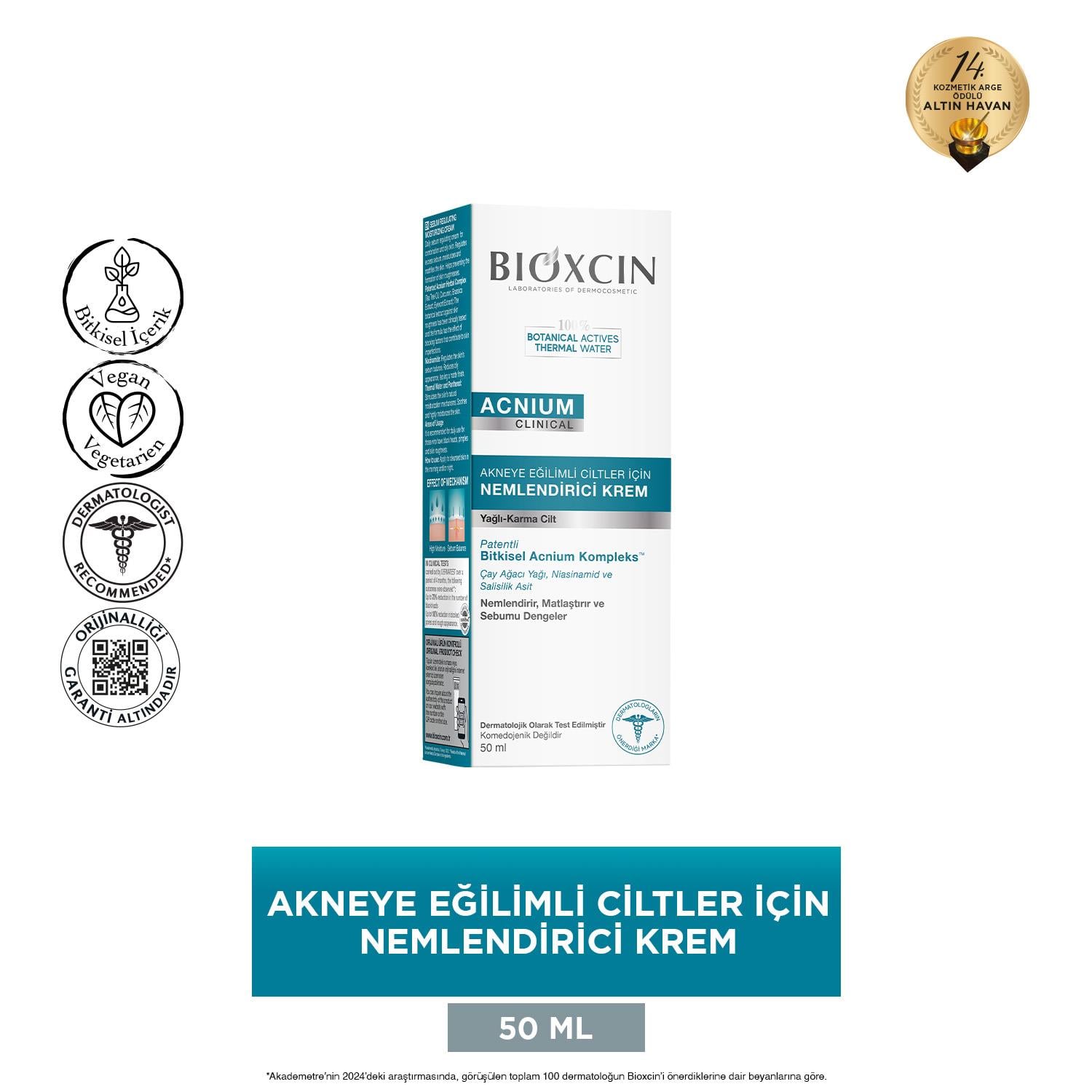 Bioxcin Acnium Sebum Dengeleyici Nemlendirici Krem 50 ml - Bioxcin