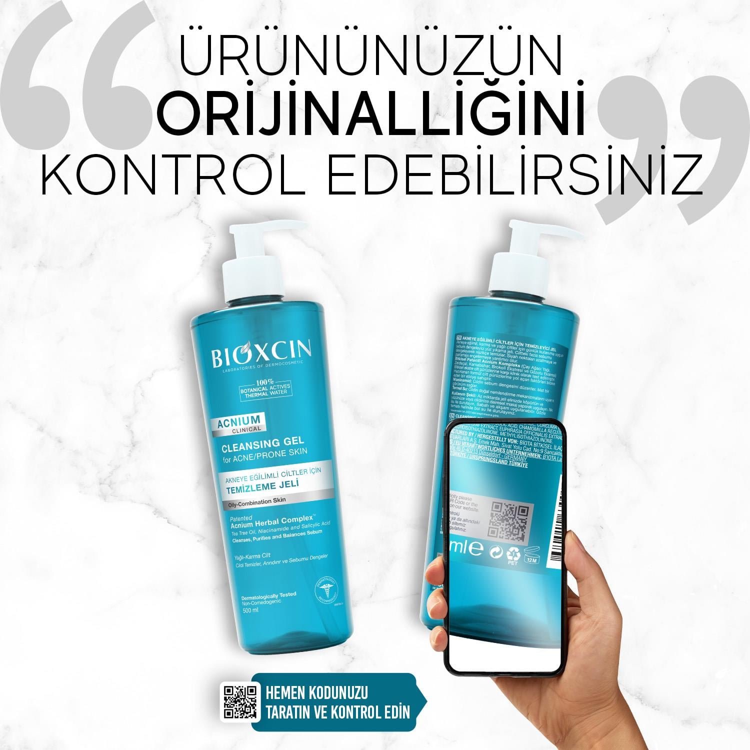 Bioxcin Acnium Sebum Dengeleyici Yüz Yıkama Jeli 500 ml - Bioxcin