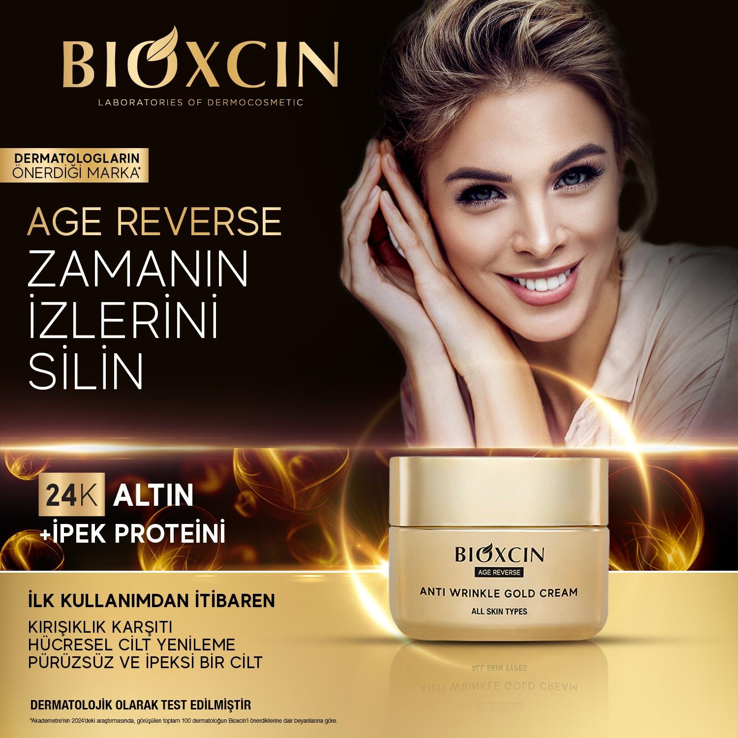 Bioxcin Age Reverse Kırışıklık Karşıtı Altın Krem 50 ml - Bioxcin
