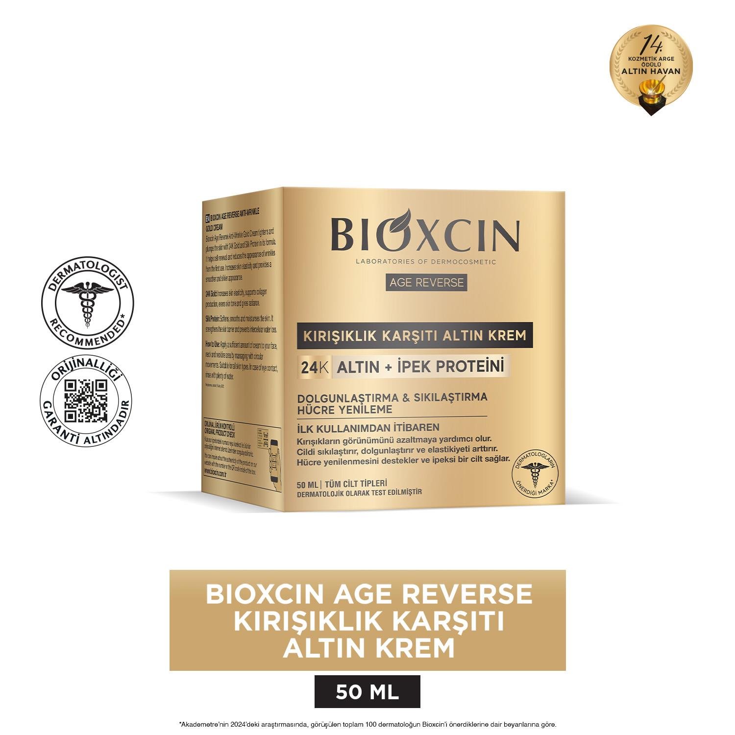 Bioxcin Age Reverse Kırışıklık Karşıtı Altın Krem 50 ml - Bioxcin