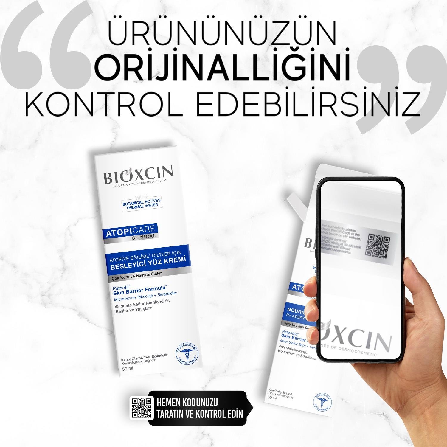 Bioxcin Atopicare Kuru ve Atopiye Eğilimli Ciltler İçin Besleyici Krem 50 ml - Bioxcin