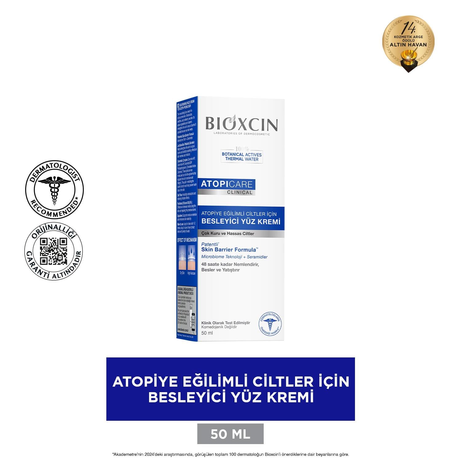 Bioxcin Atopicare Kuru ve Atopiye Eğilimli Ciltler İçin Besleyici Krem 50 ml - Bioxcin