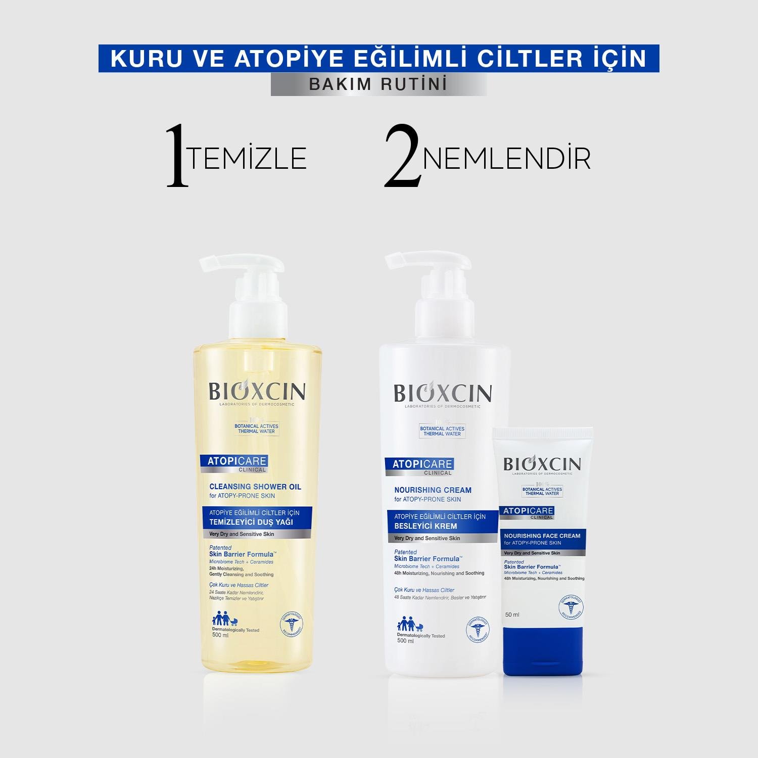 Bioxcin Atopicare Temizleyici Duş Yağı 500 ml - Aşırı Kuru Ciltler - Bioxcin