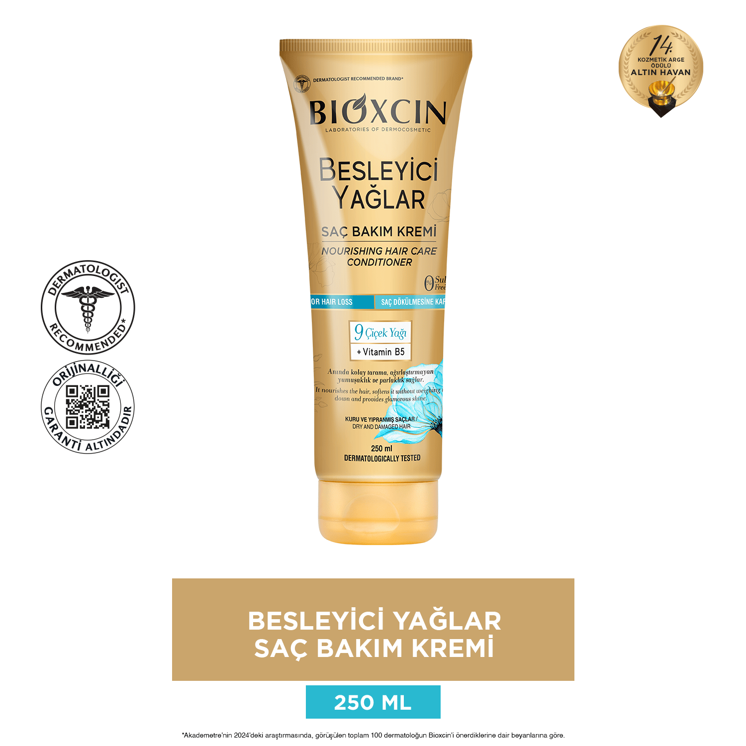 Bioxcin Besleyici Yağlar Kuru ve Yıpranmış Saçlar İçin Saç Bakım Kremi 250 ml - Bioxcin