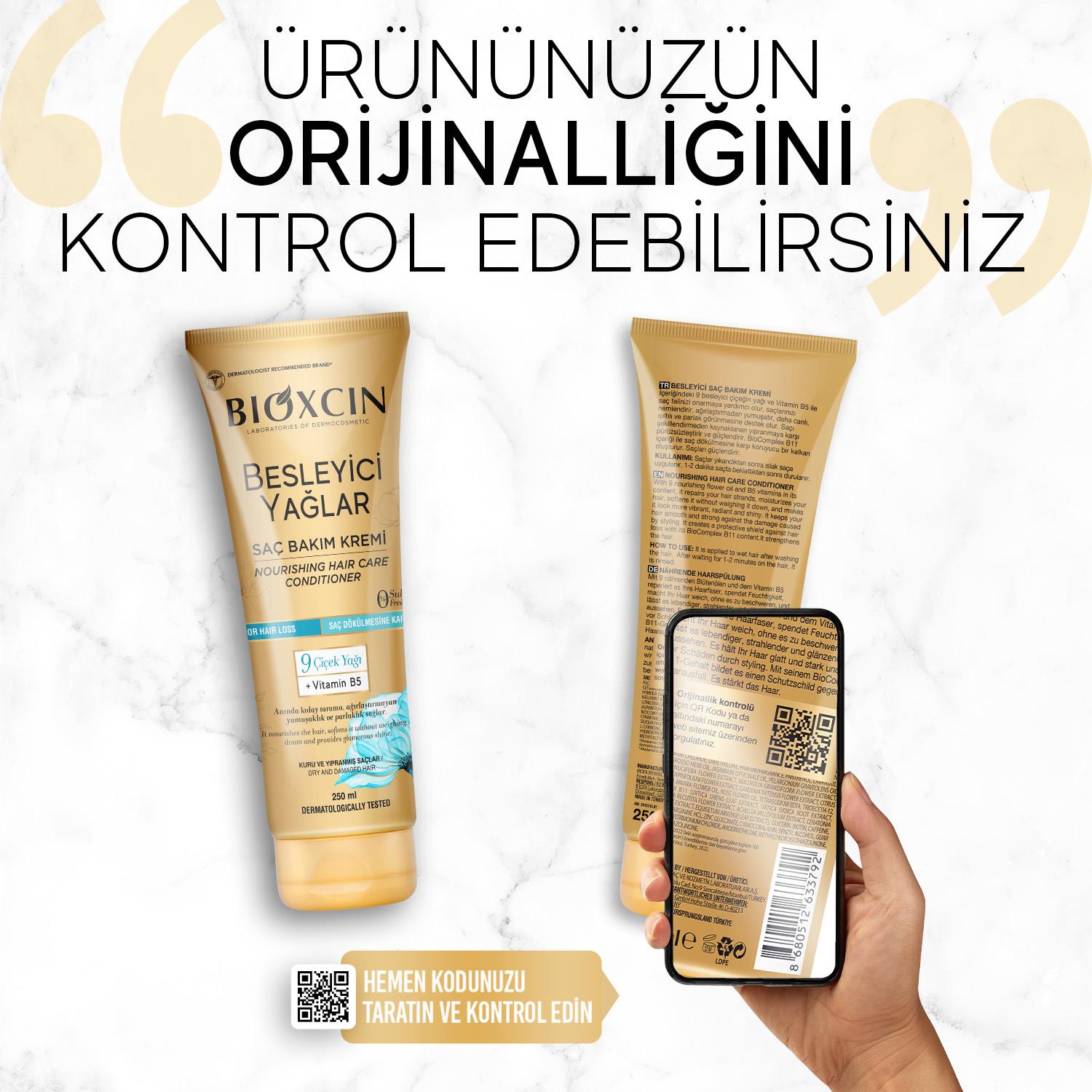 Bioxcin Besleyici Yağlar Kuru ve Yıpranmış Saçlar İçin Saç Bakım Kremi 250 ml - Bioxcin