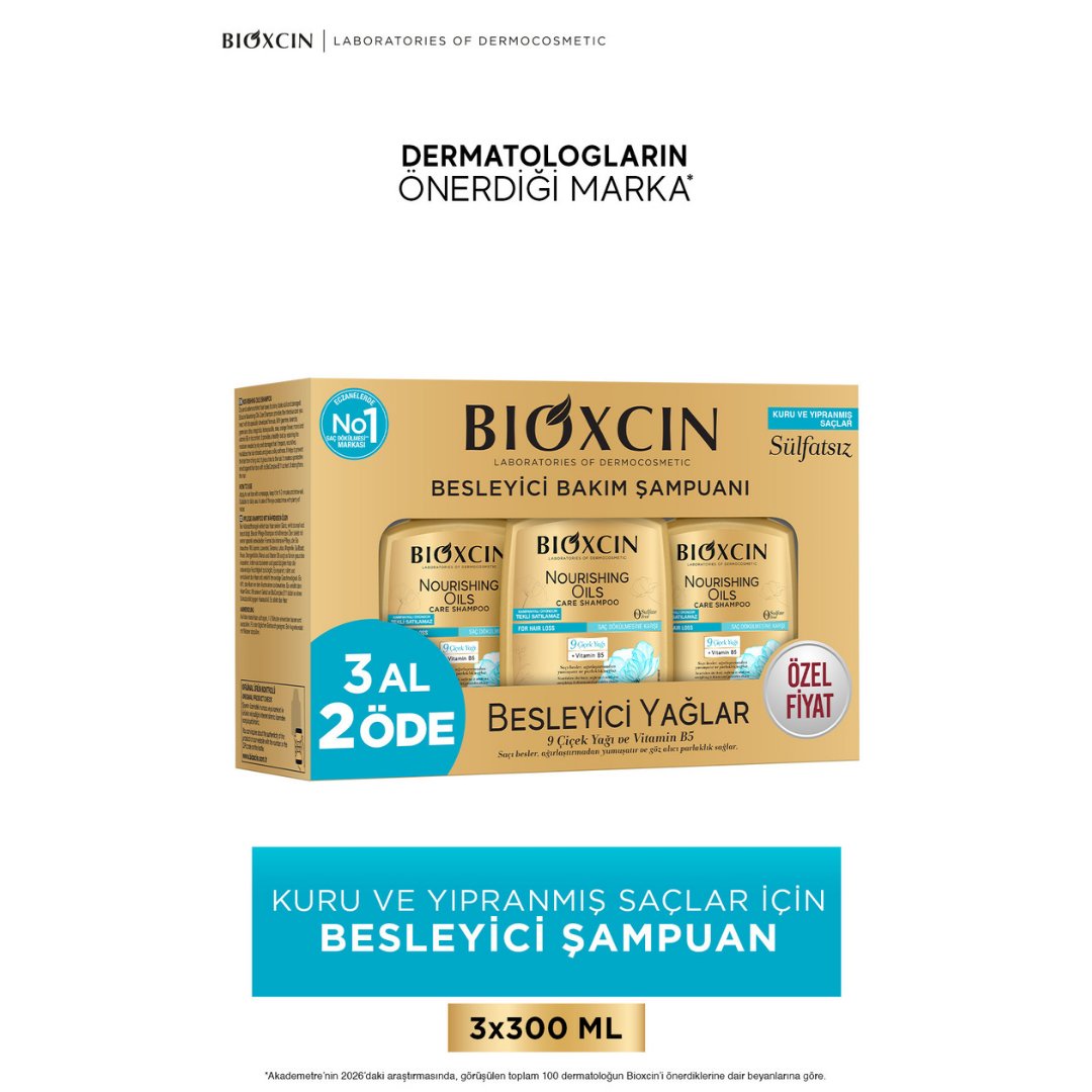 Bioxcin Besleyici Yağlar Şampuan 300 ml - 3 Al 2 Öde - Bioxcin