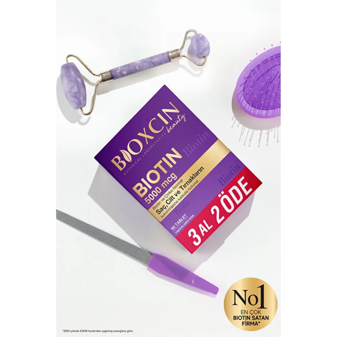 Bioxcin Biotin 5000 mcg 90 Tablet - 3 AL 2 ÖDE - Bioxcin