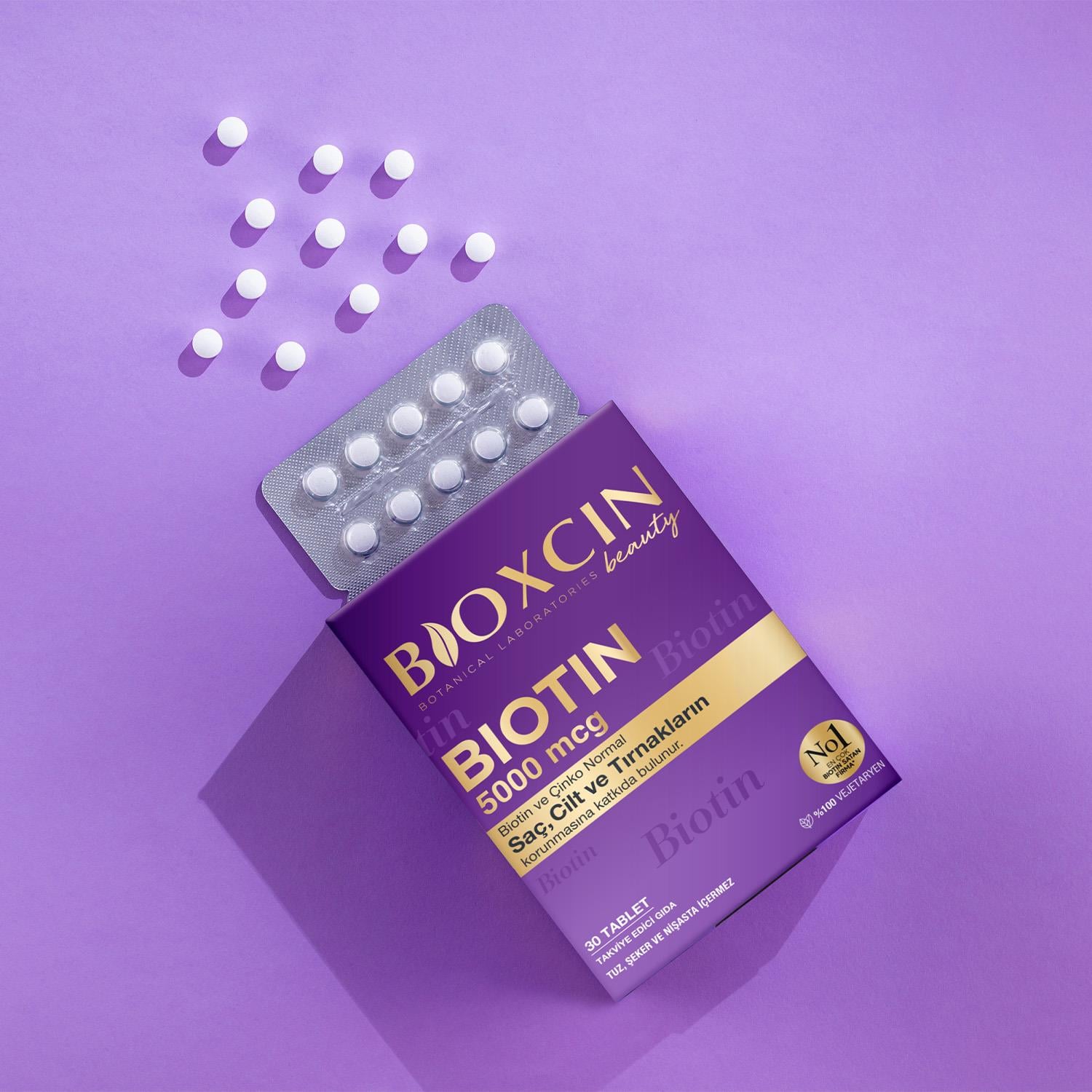 Bioxcin Biotin 5000 mcg Takviye Edici Gıda 30 Tablet - Bioxcin