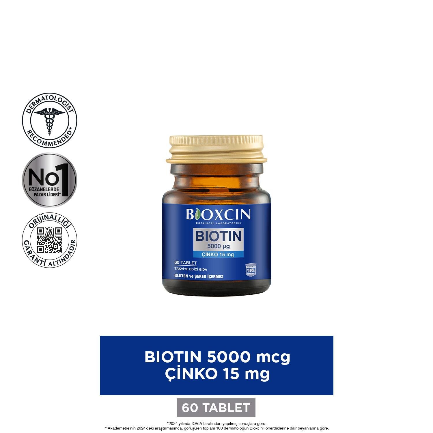 Bioxcin Biotin 5000 mg Çinko 15 mg ALANA Biotin Şampuan 300 ml HEDİYE - Bioxcin