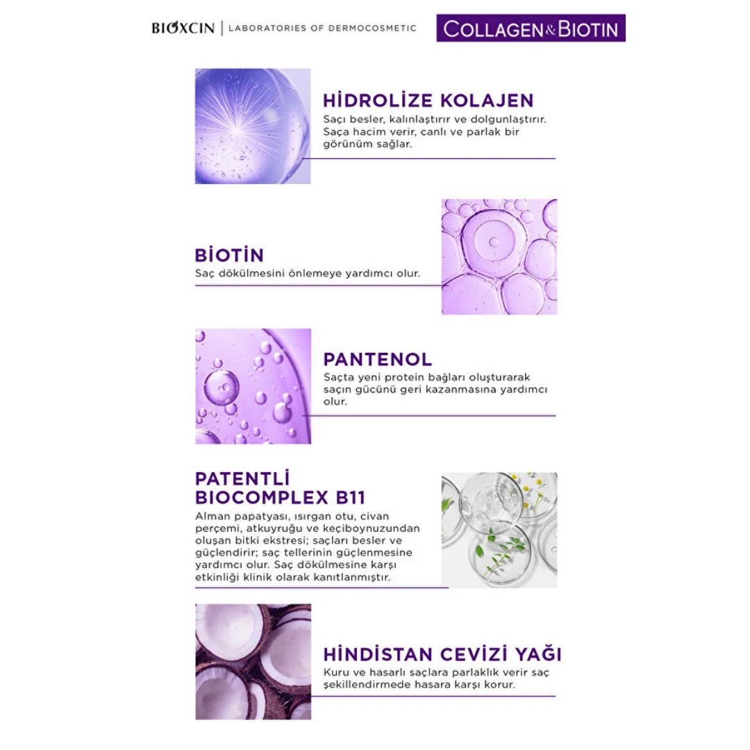 Bioxcin Collagen & Biotin 7/24 Krem 200 ml - Bioxcin