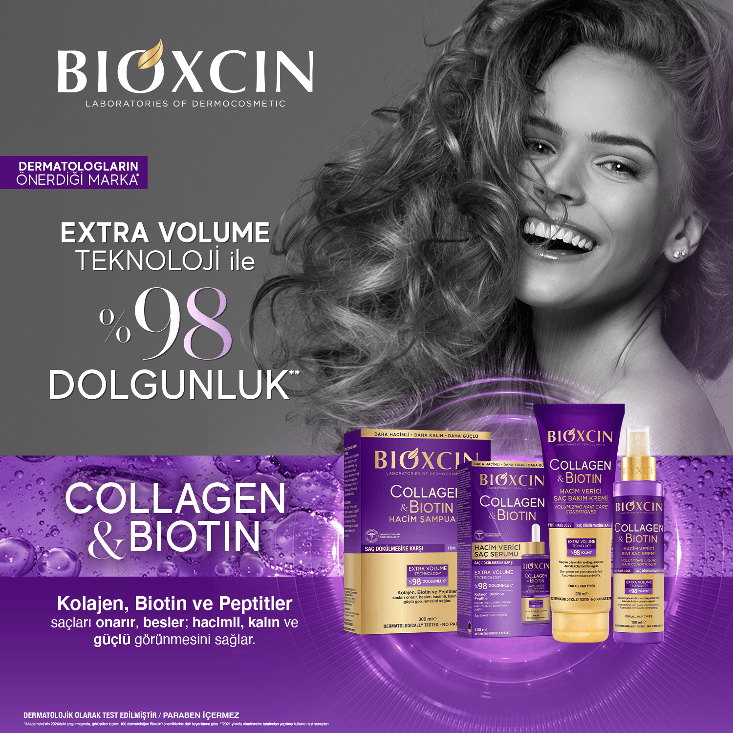 Bioxcin Collagen Biotin Saç Dökülmesine Karşı Şampuan 300 ml - Bioxcin