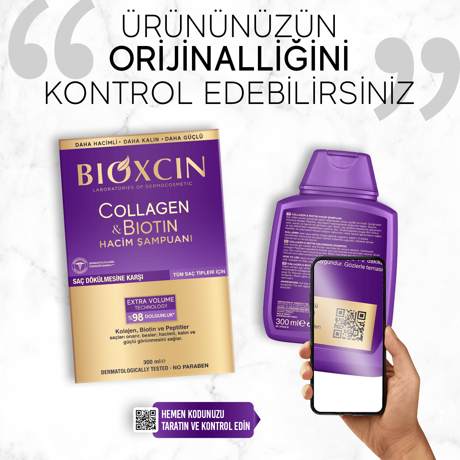 Bioxcin Collagen Biotin Saç Dökülmesine Karşı Şampuan 300 ml - Bioxcin