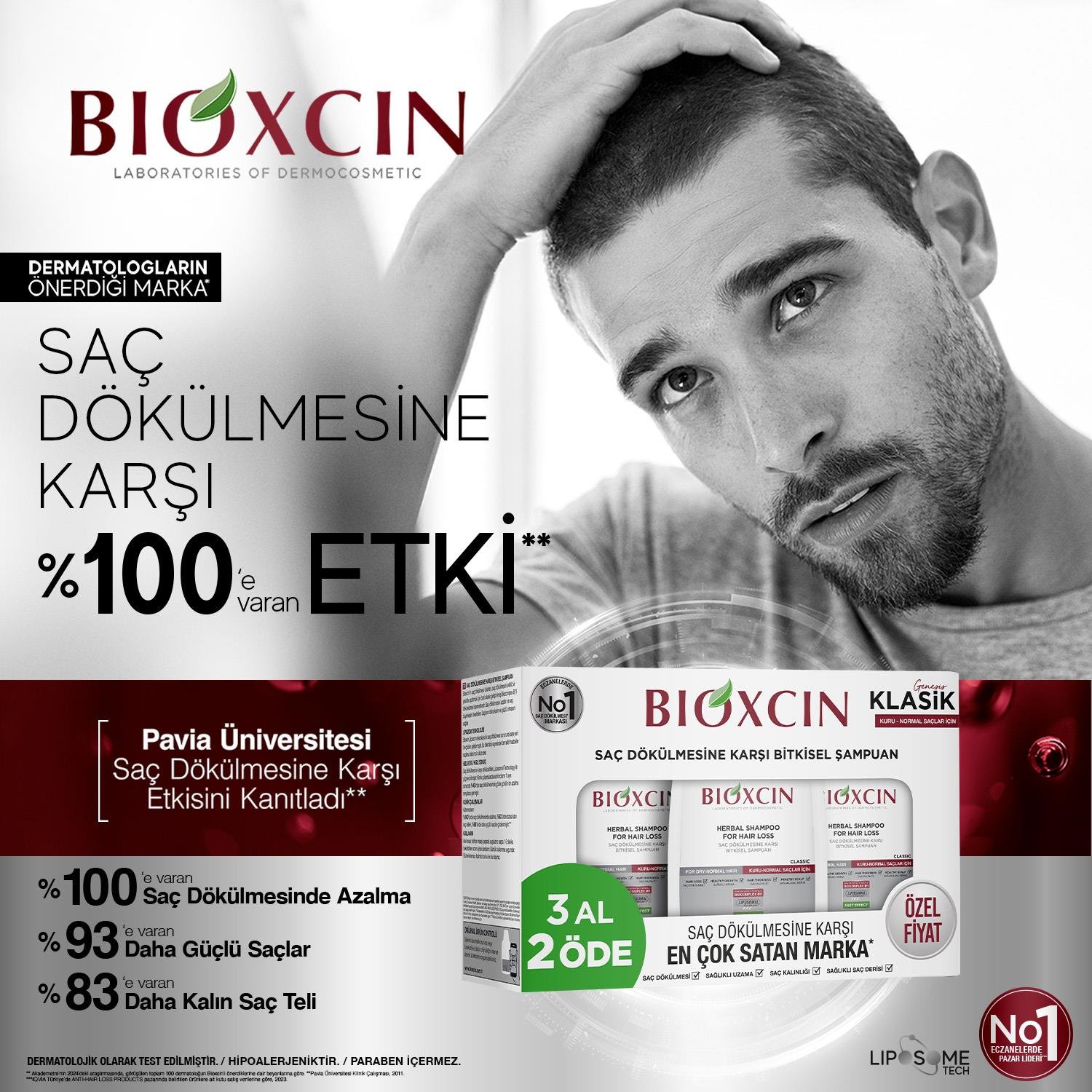 Bioxcin Genesis 3 Al 2 Öde Yağlı Saçlar İçin Şampuan - Bioxcin