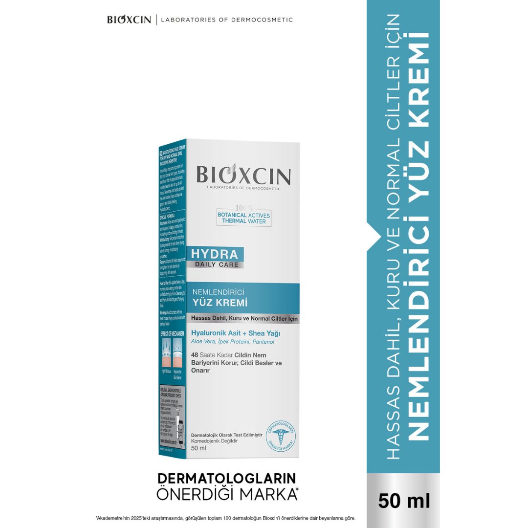 Bioxcin Hydra Nemlendirici Yüz Kremi Kuru ve Normal Ciltler 50 ml - Bioxcin