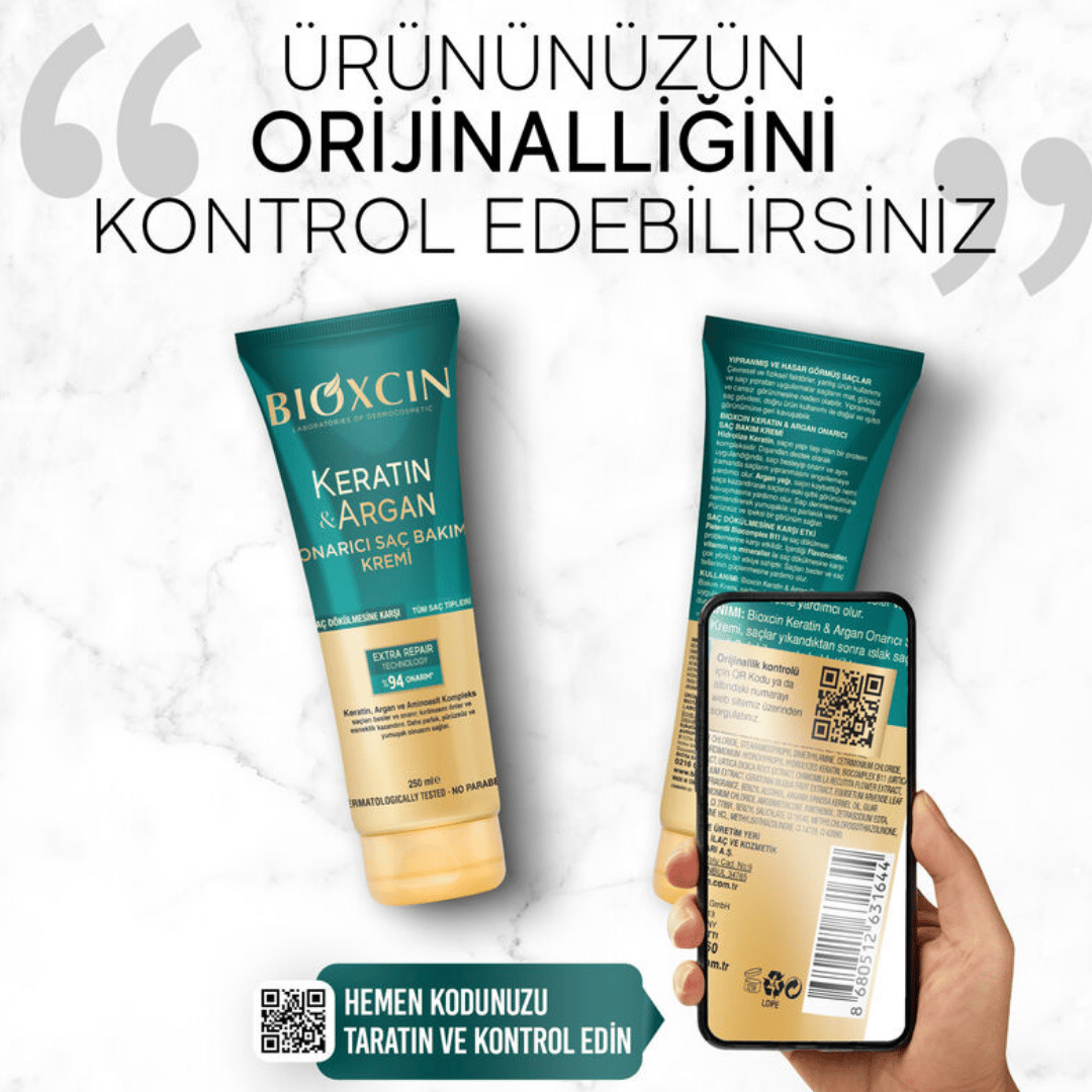 Bioxcin Keratin ve Argan Onarıcı Saç Bakım Kremi 250 ml - Bioxcin
