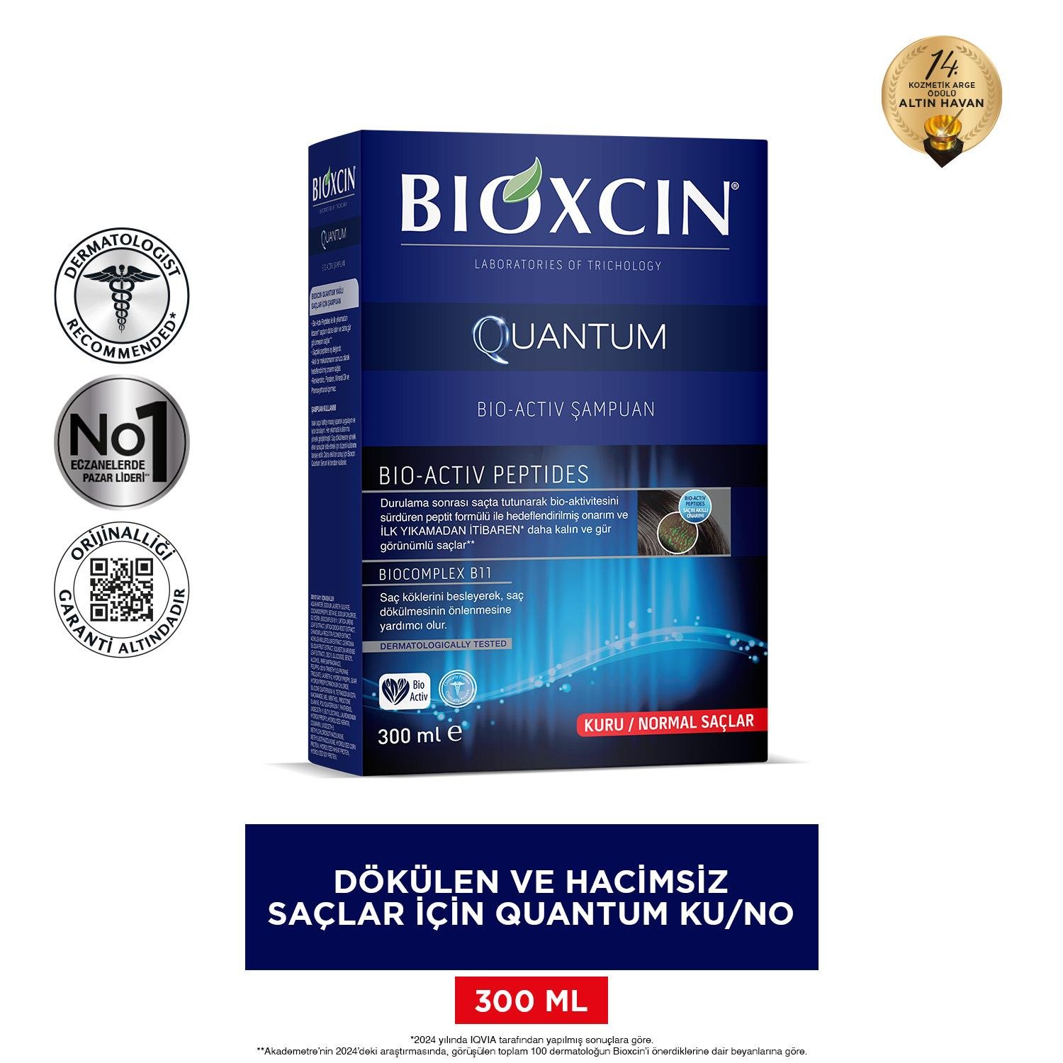 Bioxcin Quantum  Normal Ve Kuru Saçlar İçin Şampuan 300ml - Bioxcin