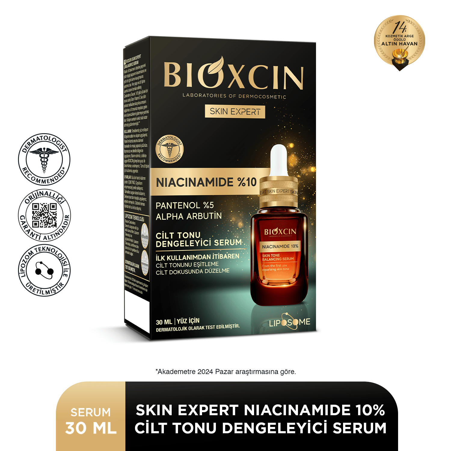 Bioxcin Skin Expert %10 Niacinamide Cilt Tonu Dengeleyici Serum 30 ml - Bioxcin