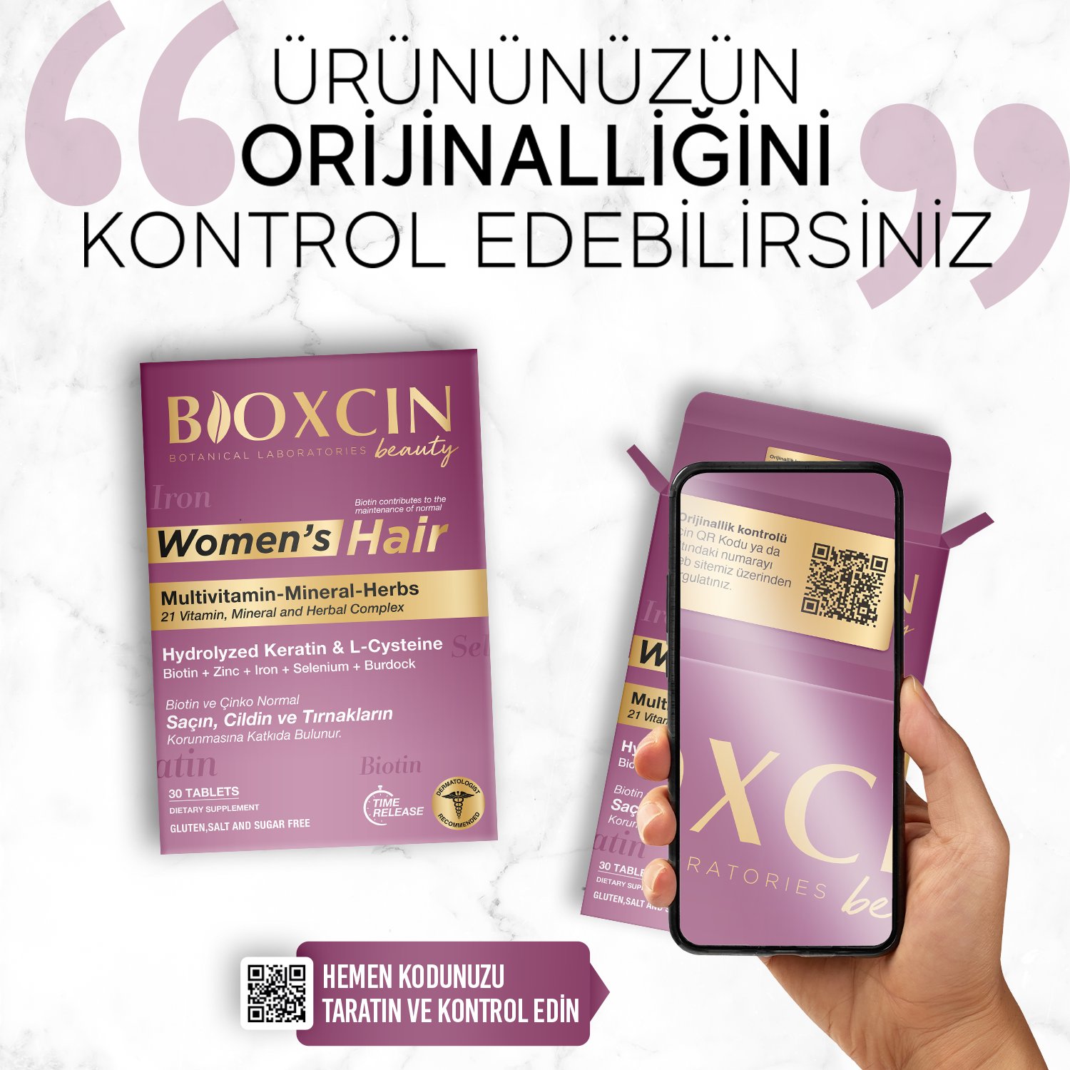 Bioxcin Womens Hair Multivitamin 30 Tablet - Bioxcin