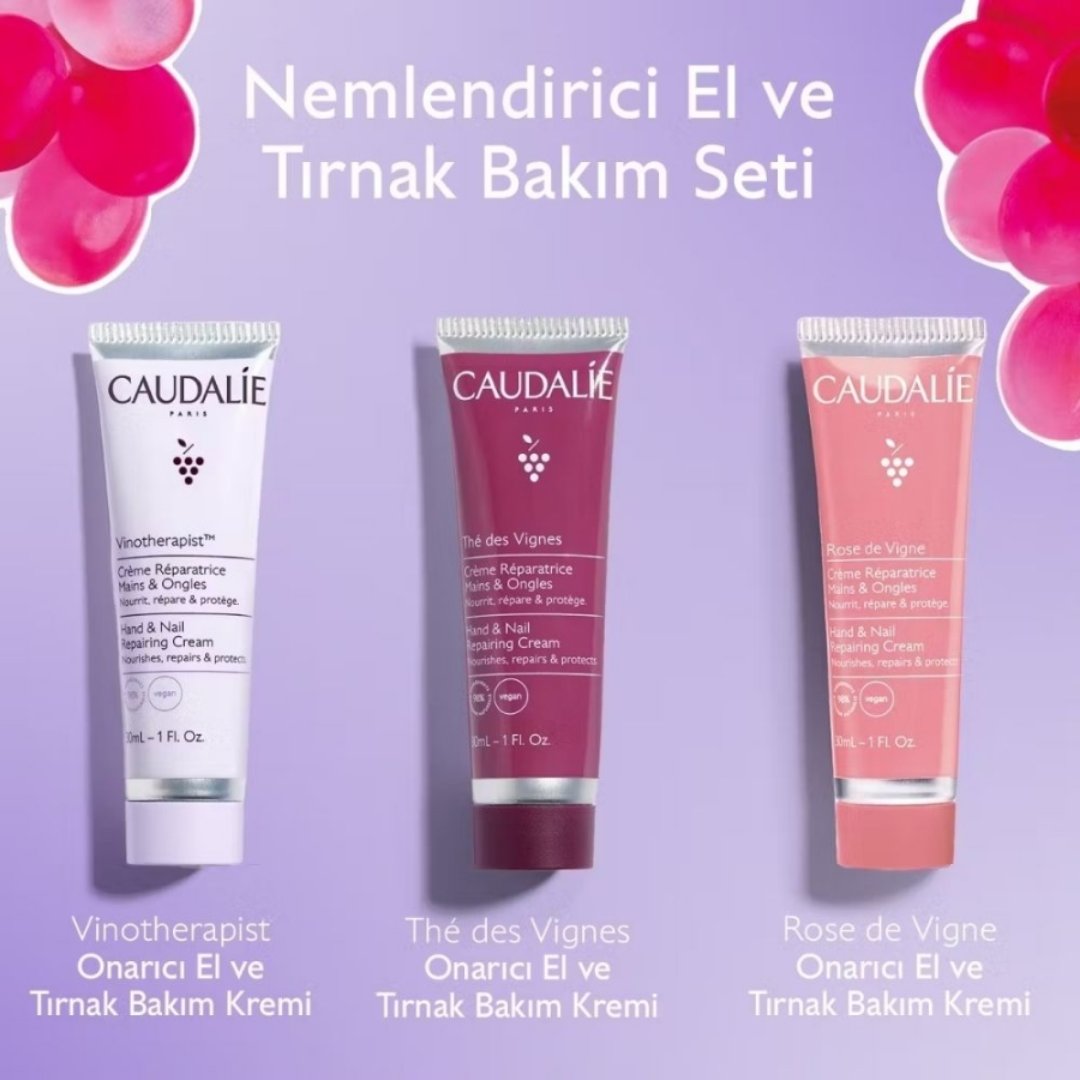 Caudalie Nemlendirici El Bakım Kremi Üçlüsü - Caudalie