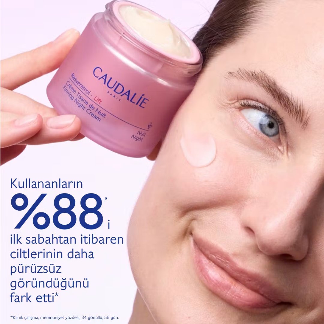 Caudalie Resveratrol Lift Sıkılaştırıcı Etkili Gece Bakım Kremi 50 ml - Caudalie
