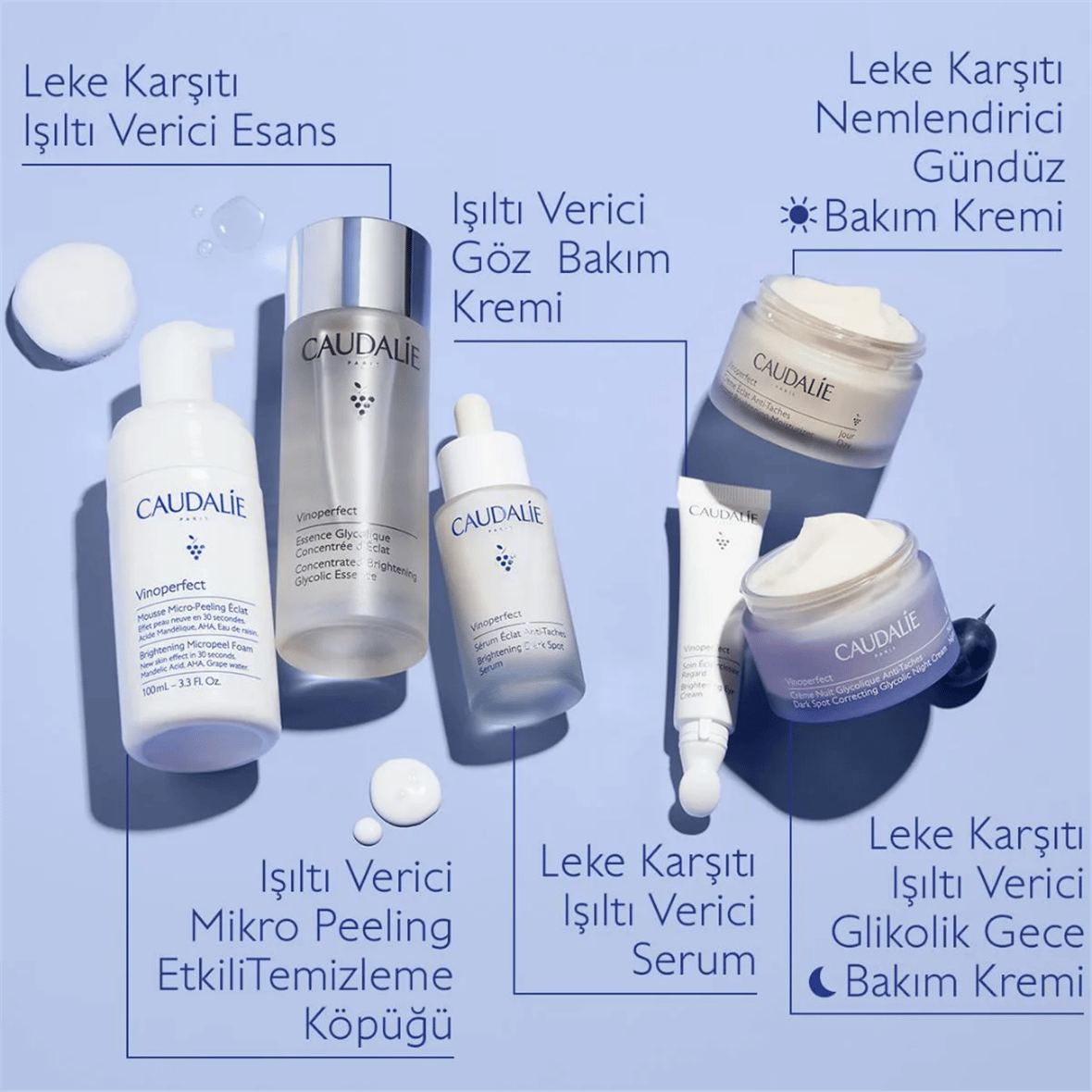 Caudalie Vinoperfect Işıltı Verici Mikro Peeling Temizleme Köpüğü - Caudalie