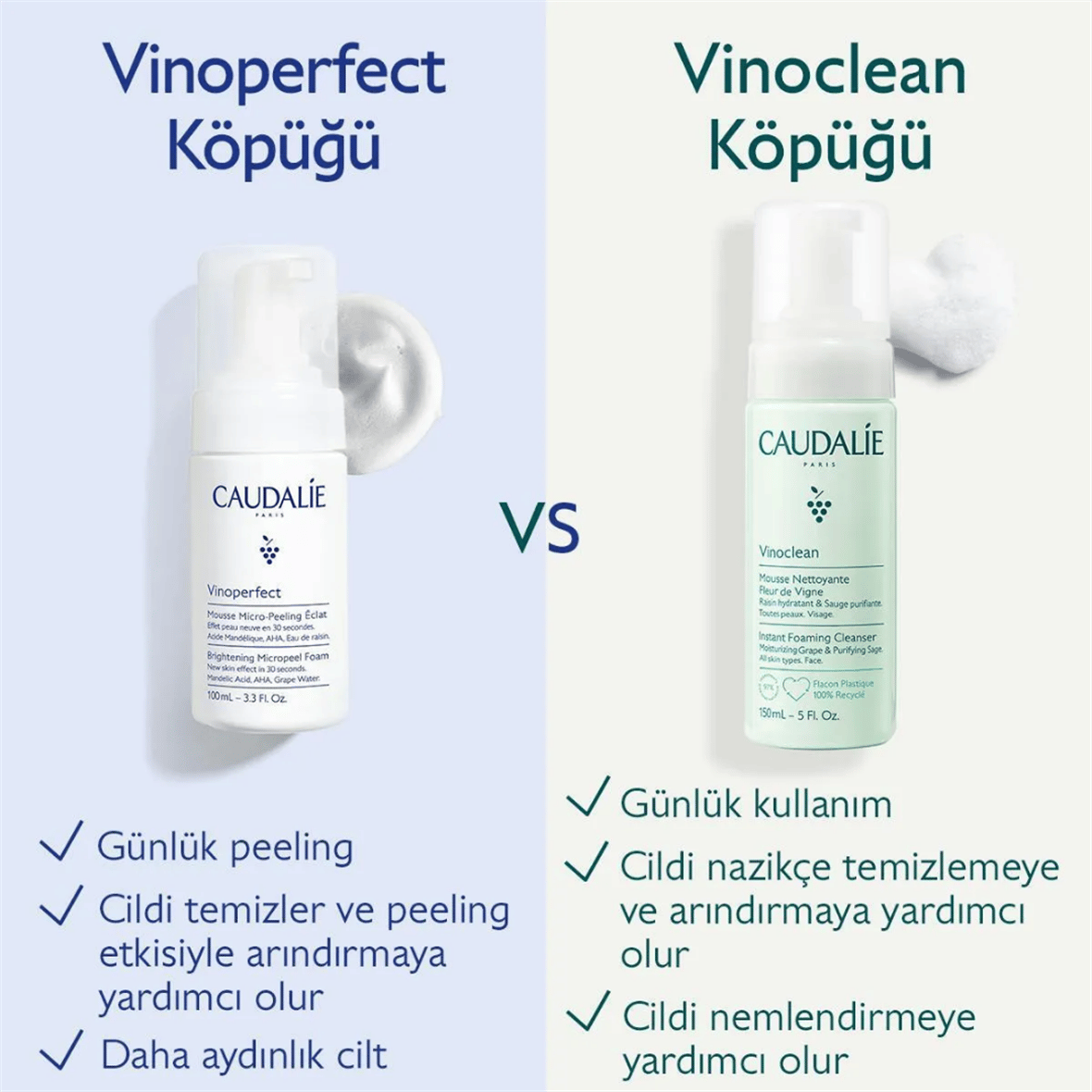 Caudalie Vinoperfect Işıltı Verici Mikro Peeling Temizleme Köpüğü - Caudalie