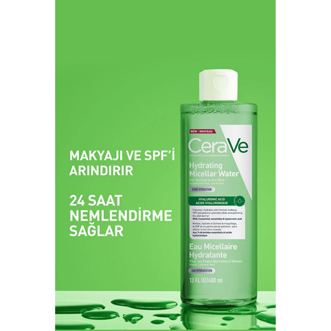 Cerave Hyalüronik Asit İçerikli Nemlendirici Makyaj Temizleme suyu 400 ml - Cerave