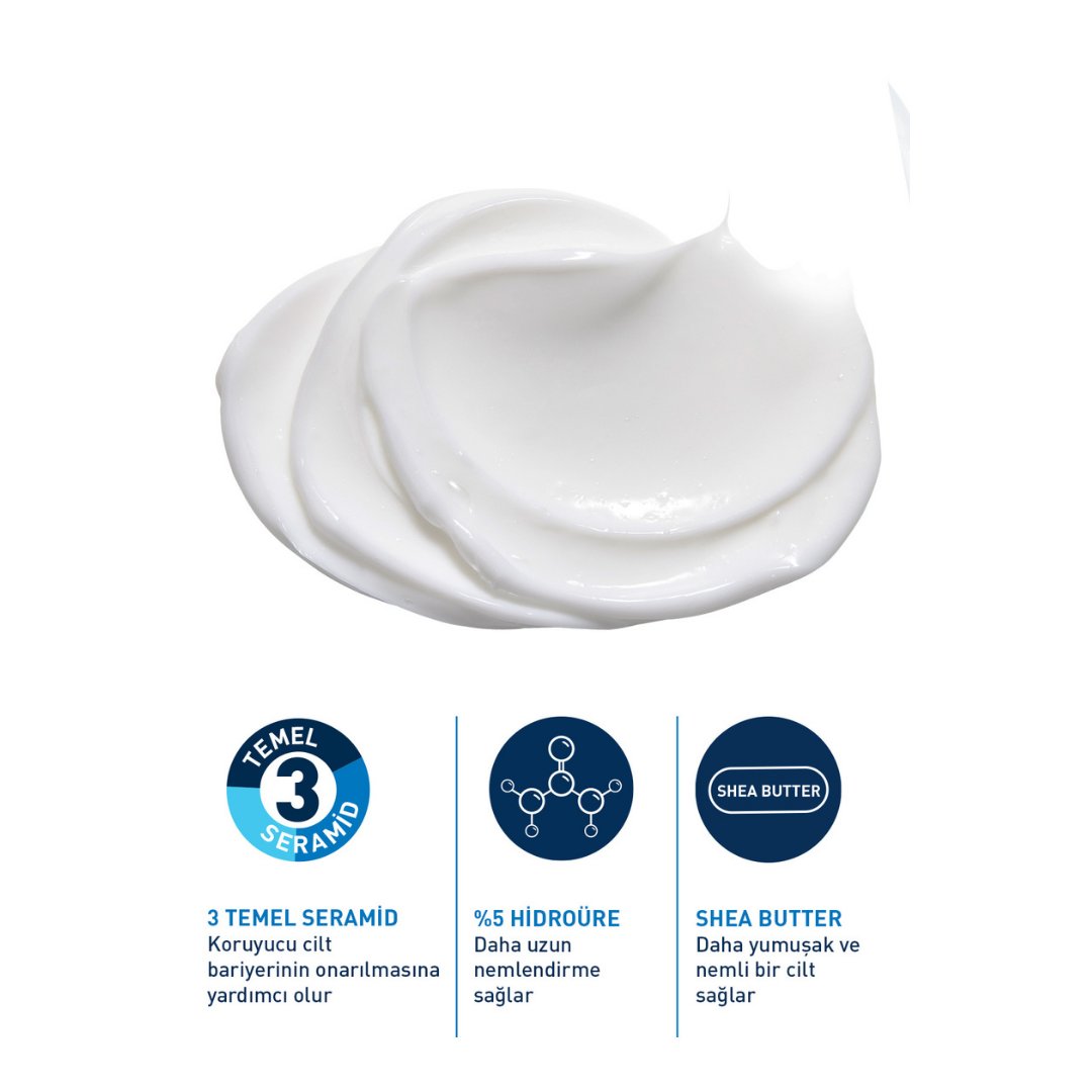 CeraVe Hyalüronik Asit & Seramid & Hidro-üre İçerikli Kuru Ciltler İçin Yoğun Nemlendirici Krem 340 gr - CeraVe