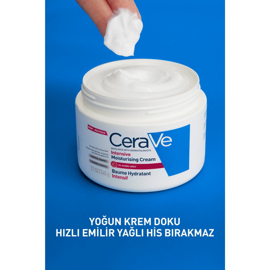 CeraVe Hyalüronik Asit & Seramid & Hidro-üre İçerikli Kuru Ciltler İçin Yoğun Nemlendirici Krem 340 gr - CeraVe