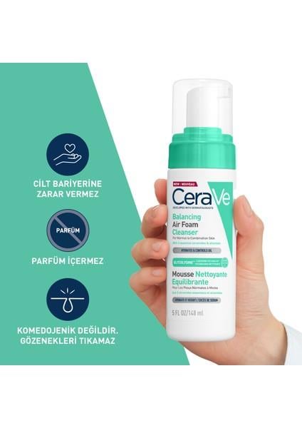 CeraVe Normal, Karma Ve Hassas Ciltler Için Köpük Temizleyici 148ml - CeraVe