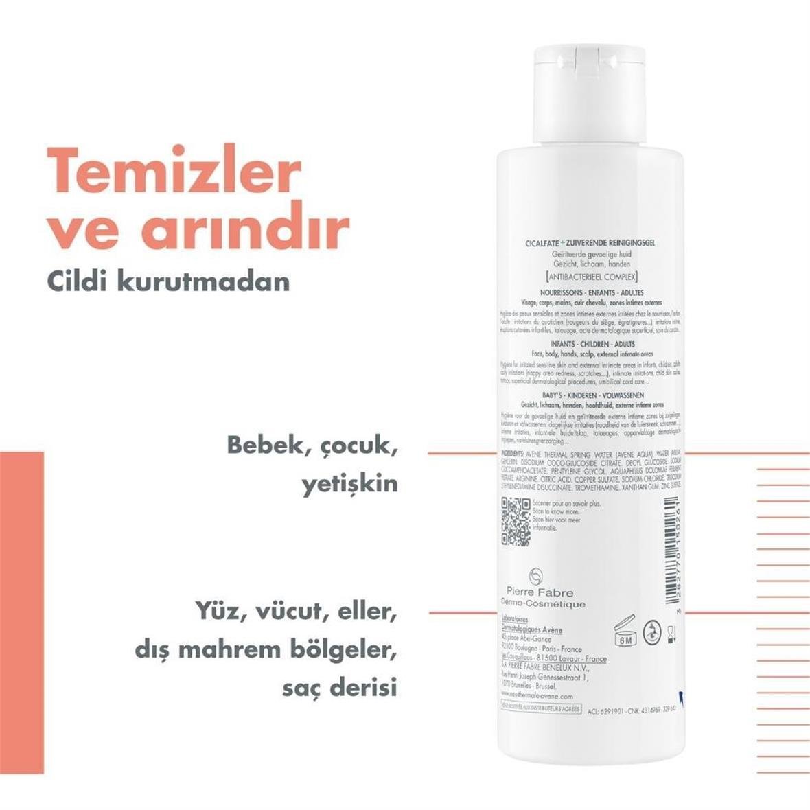 Cicalfate Gel Nettoyant Purifiant 200 Ml - Avene