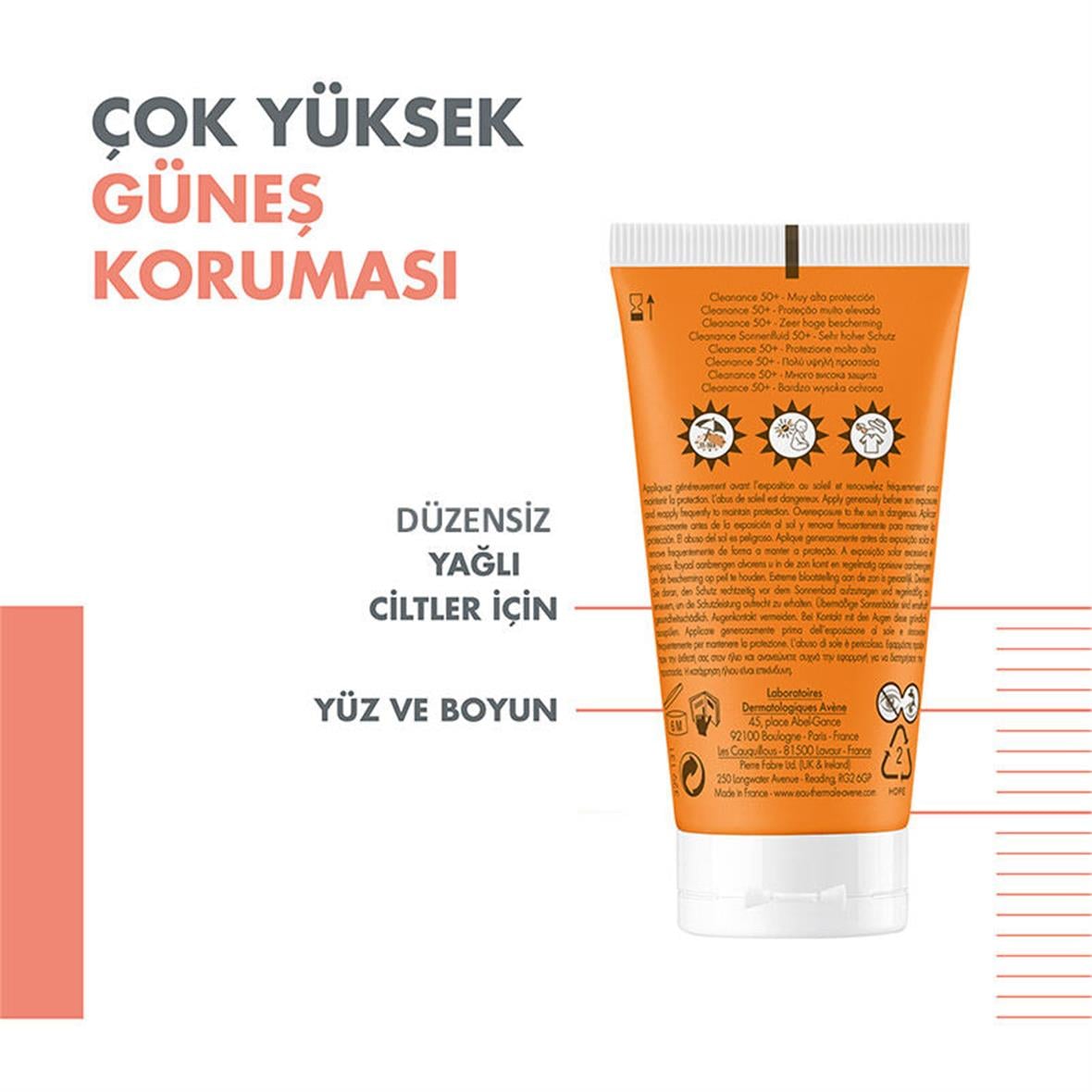 Cleanance Spf 50 Güneş Kremi 50 ml - YENİ FORMÜL - Avene