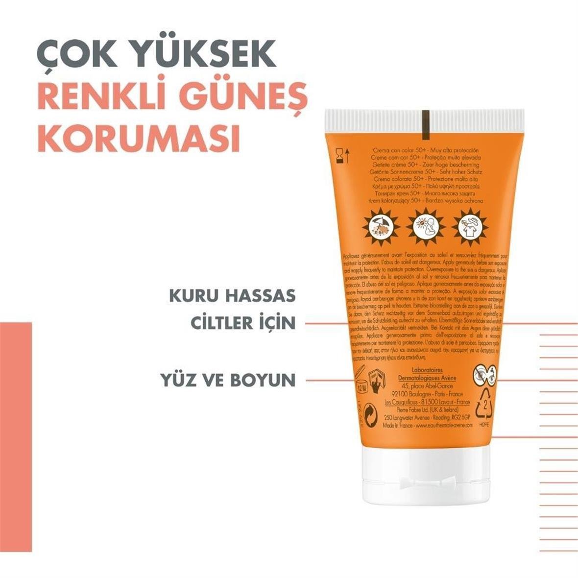 Crème Tinted Spf50+ 50 Ml Yeni Ürün - Avene