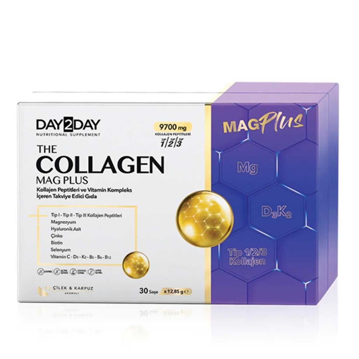 Day Day Collagen Mag Plus Çilek Karpuz Aromalı 30 Saşe - Dayday