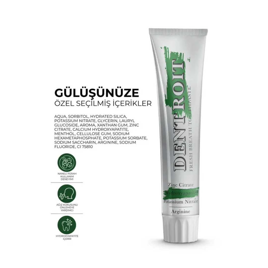 Dentroit Ağız Kokusu Giderici Diş Macunu 100 ml - Dentroit