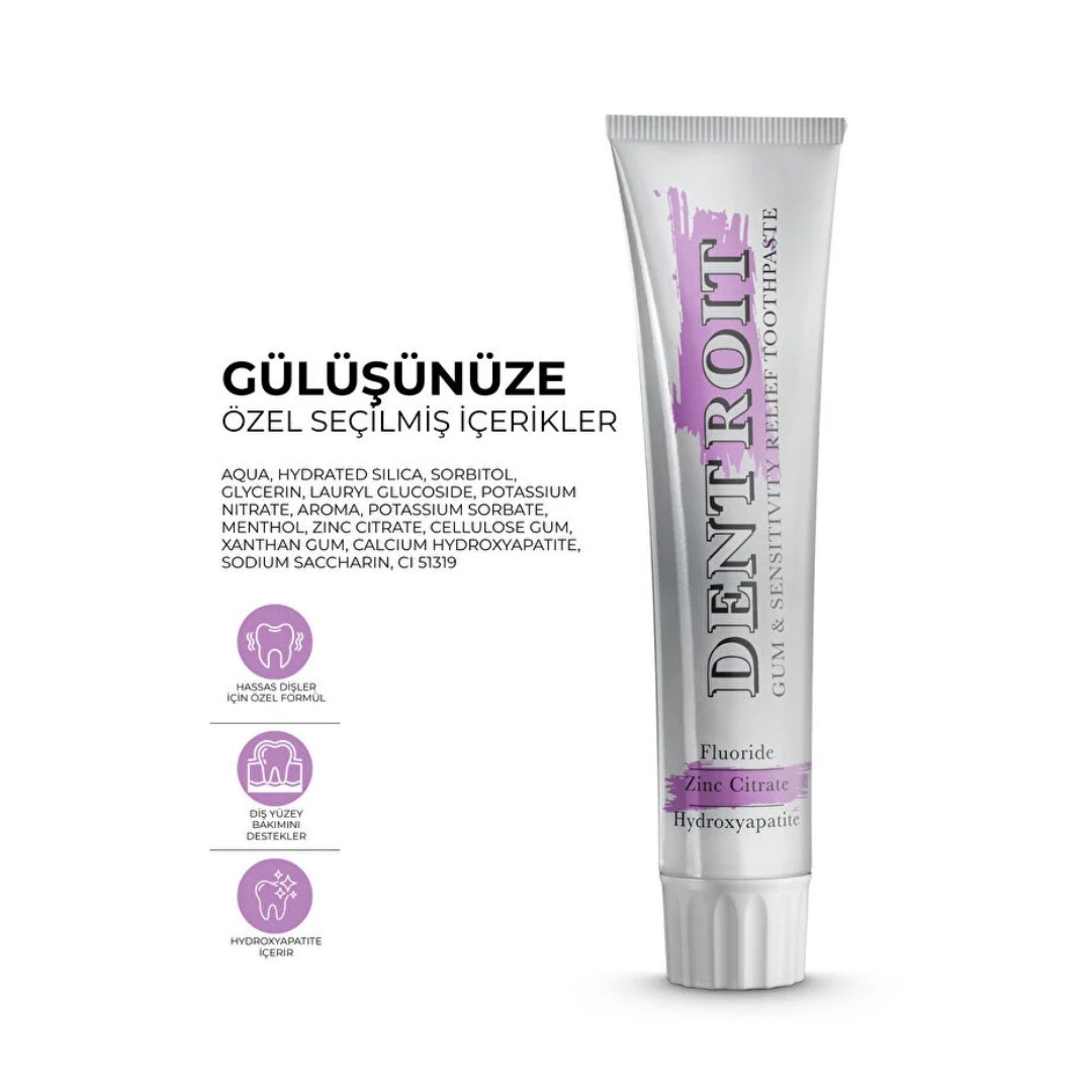 Dentroit Gum & Sensitivity Relief Toothpaste 100 ml (Hassasiyet Giderici Diş Macunu) - Dentroit