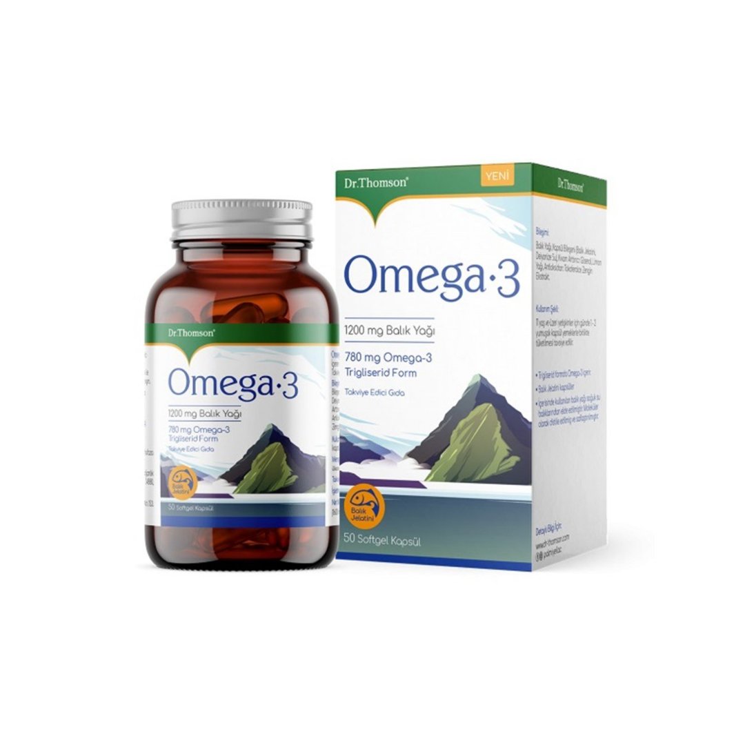 Dr. Thomson Omega-3 İçeren Kapsül Takviye Edici Gıda 50 Softgel Kapsül - Dr. Thomson