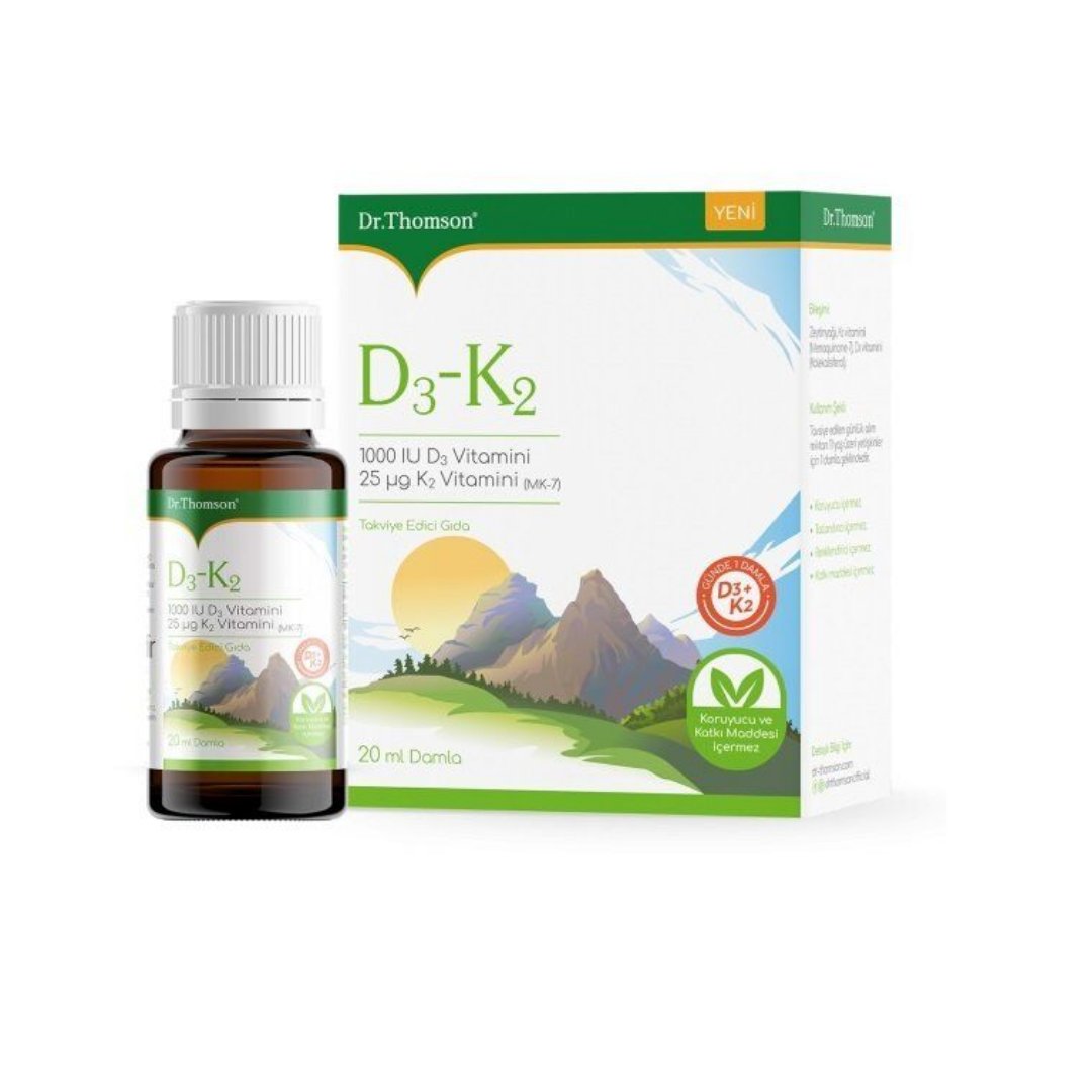 Dr.Thomson Vitamin D3K2 Damla 20 ml - Dr. Thomson