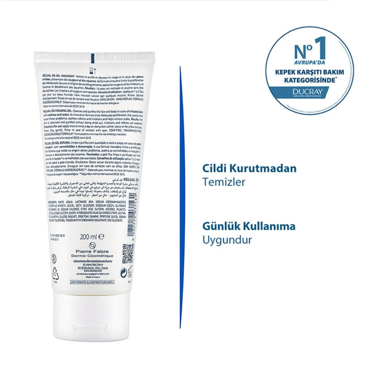 Ducray Kelual DS Face and Body Foaming Gel 200 ml - Ducray