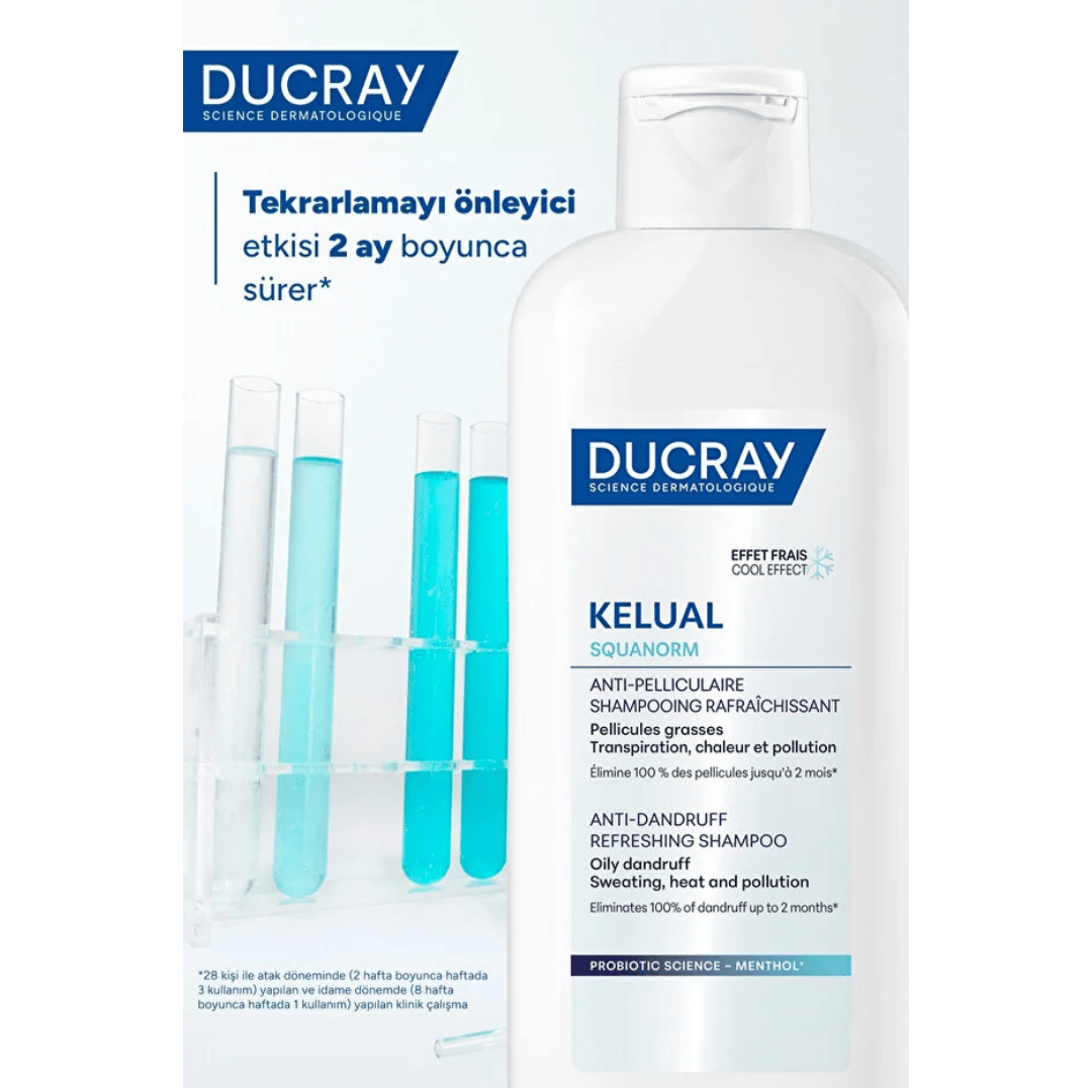 Ducray Kelual Squanorm Kepek Karşıtı ve Ferahlatıcı Şampuan 400 ml - Ducray