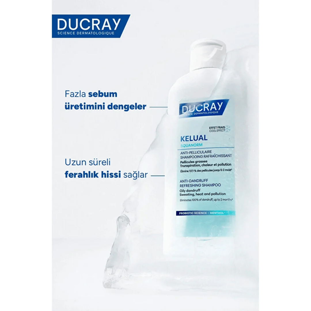 Ducray Kelual Squanorm Kepek Karşıtı ve Ferahlatıcı Şampuan 400 ml - Ducray