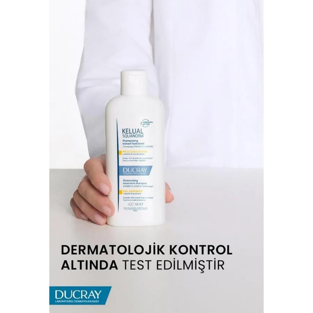 Ducray Kelual Squanorm Kuru Saçlar Için Nemlendirici Etkili Kepek Şampuanı 400 ml - Avene - Ducray