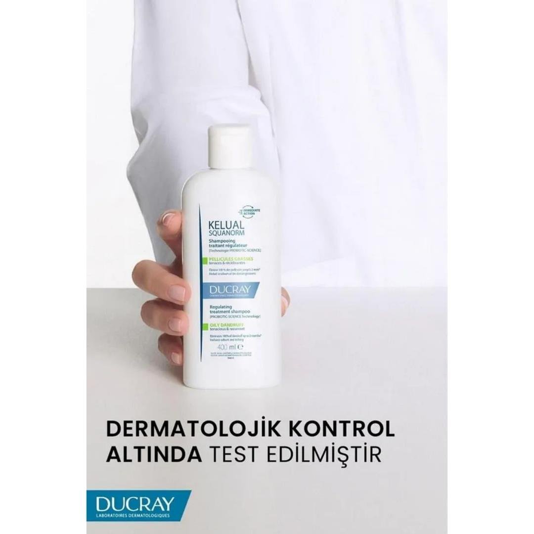 Ducray Kelual Squanorm Yağlı Saçlar Için Etkili Kepek Şampuanı 400 ml - Avene - Ducray