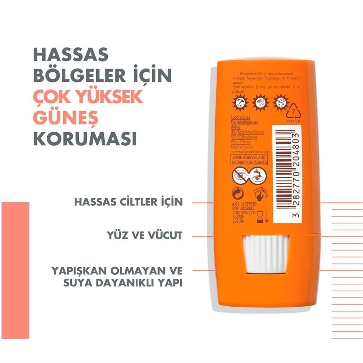 Hassas Bölgeler Için Stick Güneş Kremi Spf 50 8 G - Avene