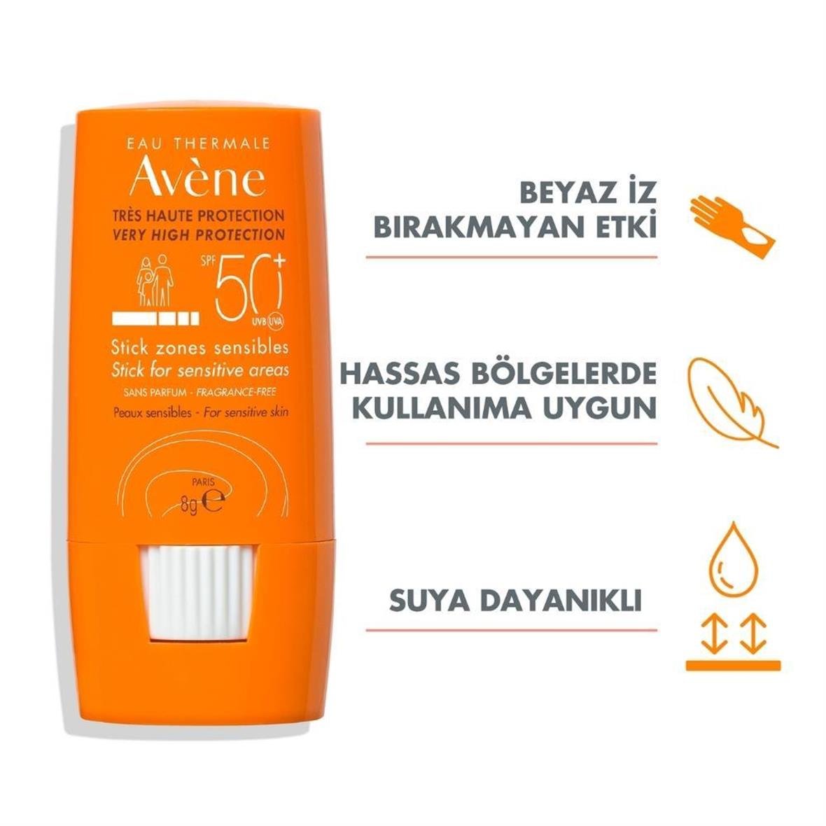 Hassas Bölgeler Için Stick Güneş Kremi Spf 50 8 G - Avene