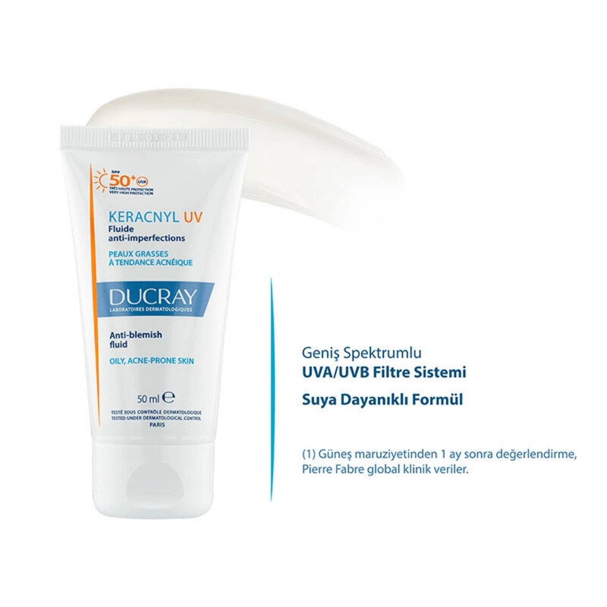 Keracnyl Uv Spf50+ Anti-blemish Fluide 50 Ml - Ducray