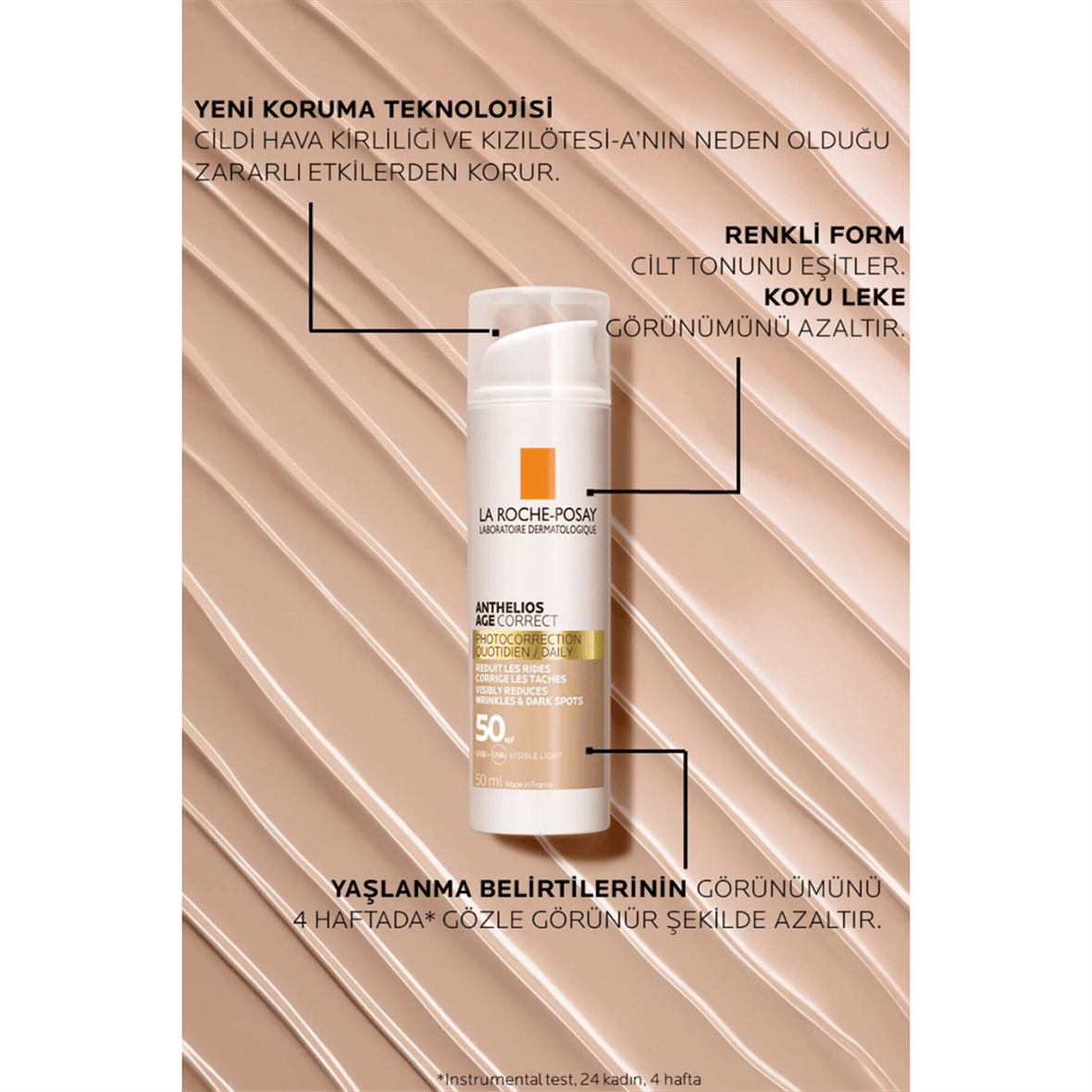 La Roche Posay Anthelios Age Correct SPF 50 Krem 50 ml - Renkli - La Roche Posay