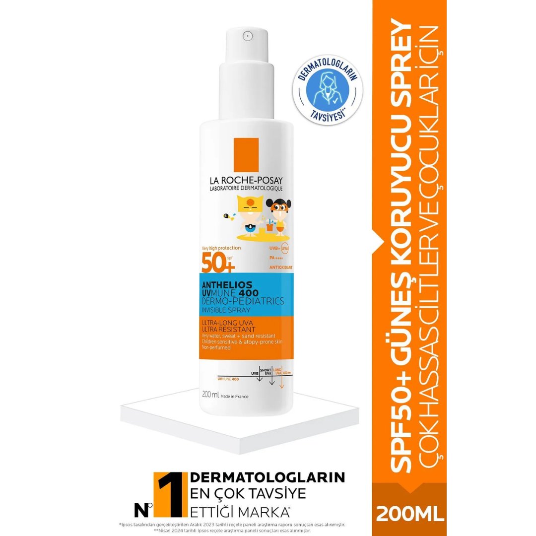 La Roche Posay Anthelios Dermo Pediatrics Uvmune 400 Güneş Koruyucu Sprey SPF50+ 200ML - La Roche Posay
