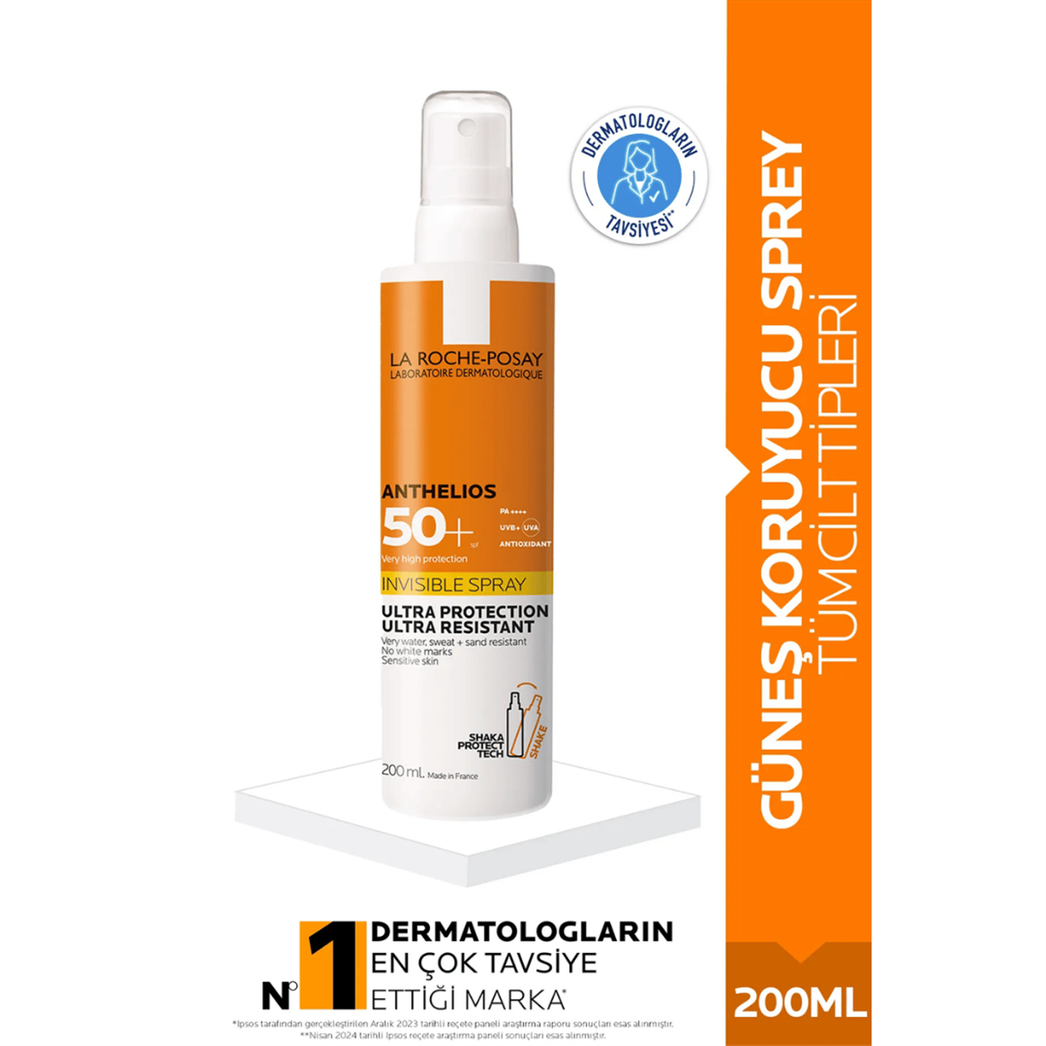 La Roche Posay Anthelios Invisible SPF 50 Güneş Koruyucu Sprey 200 ml - La Roche Posay
